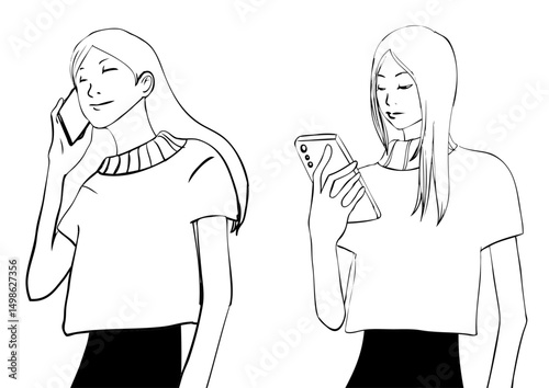 スマホで話す・見る　セット1（黒と白）