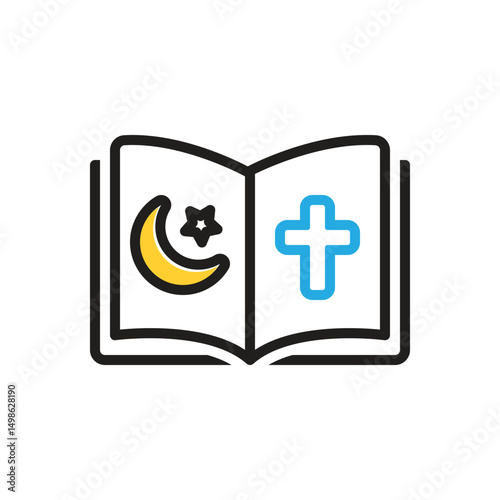 Multi color icon for religious