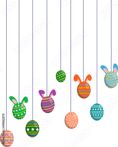 Hanging Bunny Easter Egg Decoration