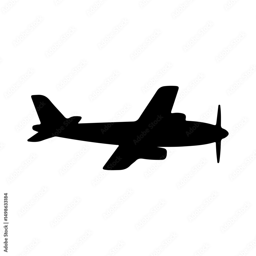 Simple Airplane Silhouettes vector Simple Airplane Silhouettes vector