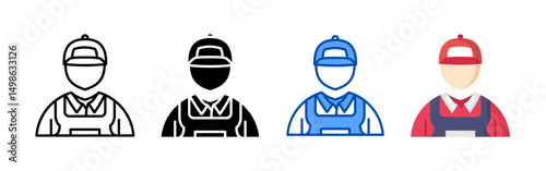 Mechanic icon set bundle. Multi style icon collection perfect for websites, apps, and presentations. Simple vector icon collection