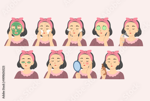 Complete Skincare Routine Steps Illustrated