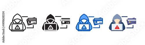 Thief icon set bundle. Multi style icon collection perfect for websites, apps, and presentations. Simple vector icon collection