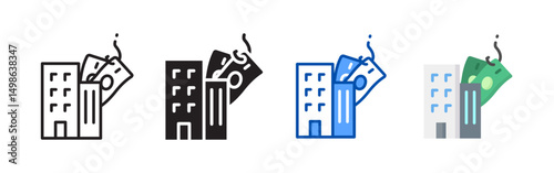 Corruption icon set bundle. Multi style icon collection perfect for websites, apps, and presentations. Simple vector icon collection