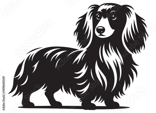 Dachshund Dog Silhouette Vector Graphic Illustration Pet Lover Design
