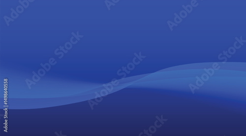 Blue abstract curve and wave background