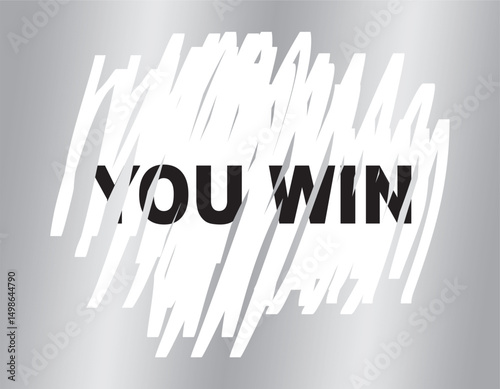  lottery scratch on golden silver shiny badges vector design template.