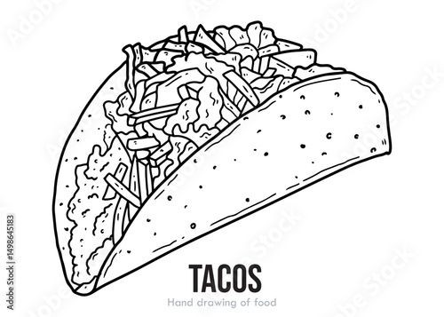 vector illustration of a tacos