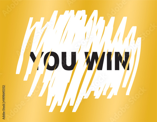  lottery scratch on golden silver shiny badges vector design template.