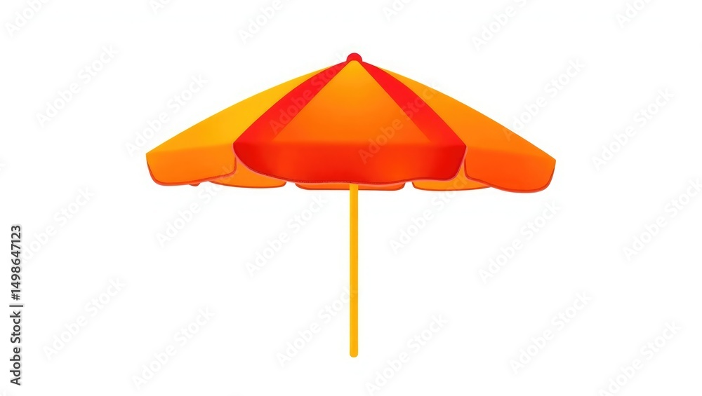 Obraz premium Colorful Beach Umbrella Illustration