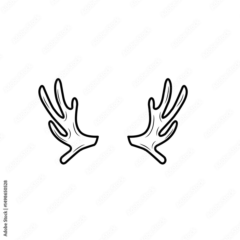 animal horn line art animal horn line art