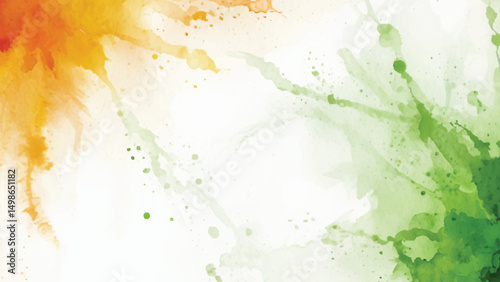 Abstract Watercolor Splatter: Dynamic splashes of vibrant hues blend and spread across the canvas, creating a visually stunning artwork. A versatile piece perfect for adding flair to any project.