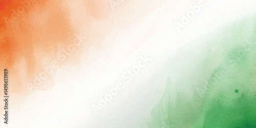 Indian Flag orange and green Abstract background textured: independence day, republic day, A vibrant and tricolor Indian flag, horizontal, saffron, white, symbolizes unity, and national pride day