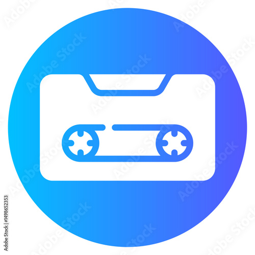 cassette tape gradient icon