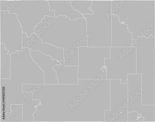 Wyoming state senate districts vector map (Web Mercator projection, PPT-compatible & fully editable)