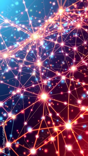 An intricate network of interconnected lines and nodes