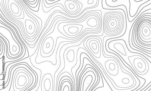 Topographic map background geographic line map with elevation assignments. Topo contour map on white background.