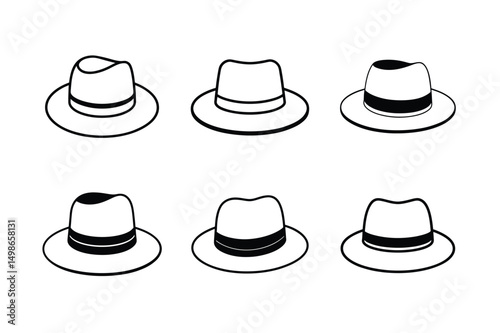 classic homburg hat front view simple design