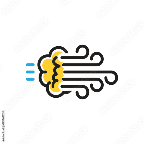 Multi color icon for blow
