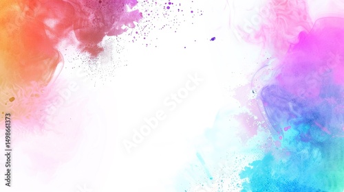 Colorful minimalist style image for design，abstract colorful watercolor background