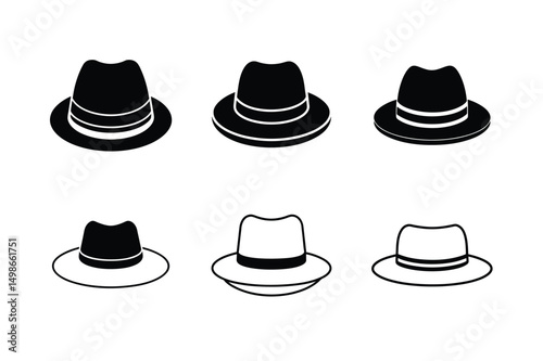 classic homburg hat front view crisp design