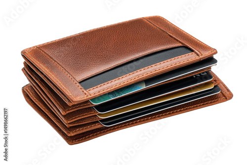 Buy slim leather wallet for men minimalist front pocket rfid blocking wallet on transparent background
