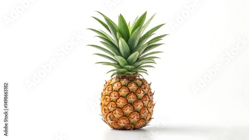 fresh baby pineapple isolated on white background