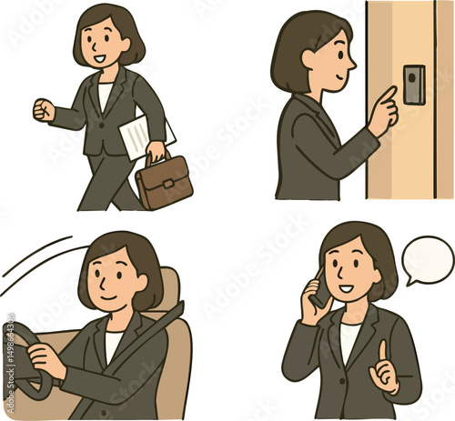 Businesswoman Doing Sales Rounds