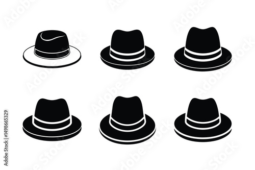 classic homburg hat front view sharp vector
