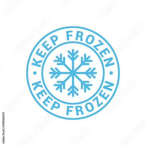 keep frozen logo design vector label circle