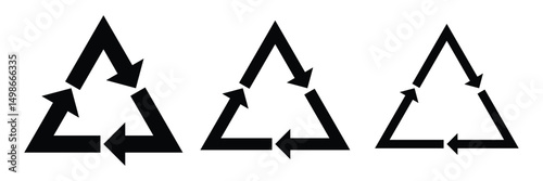 reycicle code icon line. Recycle plastic symbol. Plastic recycle icons. Icon of pp, pet, hdpe, ldpe and pvc. Triangle logo for safety and ecology. 