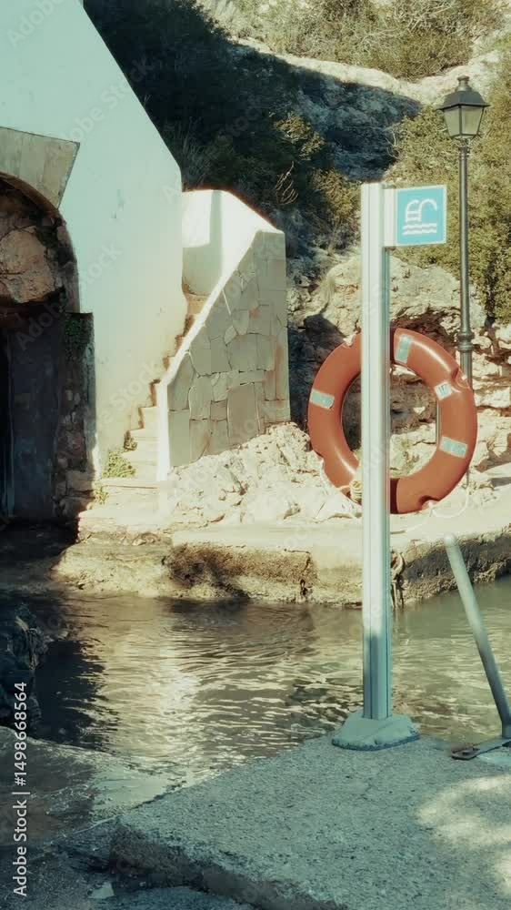 Boats and yachts in Mallorca, Spain Film look vertical video for social media, facebook, instagram, tik tok, snapchat.