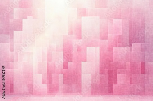 Abstract pink geometric pattern with overlapping vertical rectangles creating a soft textured gradient and a calm, harmonious atmosphere