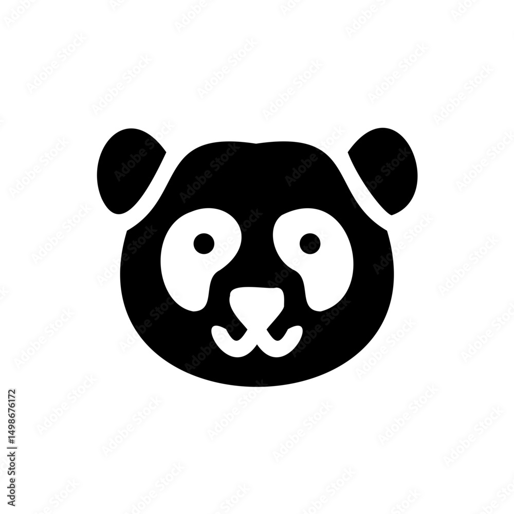 Fototapeta premium panda face Icon