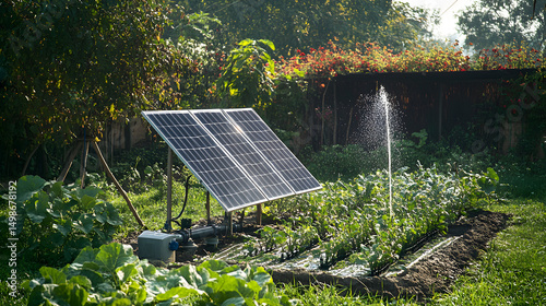 A step-by-step tutorial on setting up mini solar panels to power small water pumps for a garden irrigation system in an eco-friendly way.