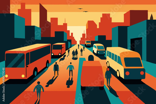 bus in the city
