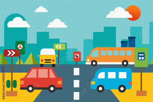 vector illustration of a city