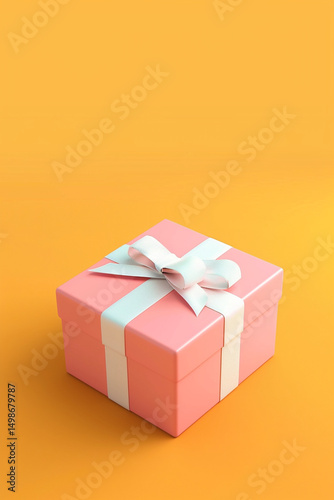 colorful gift box on solid  background
