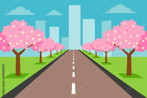 cherry blossom trees