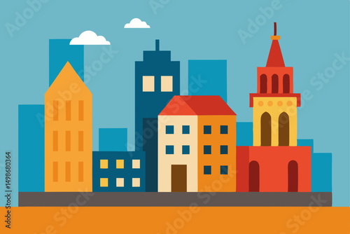 vector illustration of a city