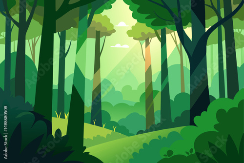 forest in the morning