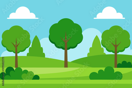 landscape with trees