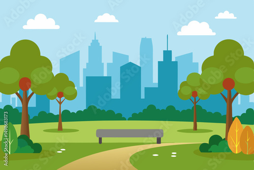 landscape with trees