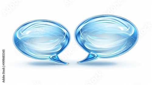 Double Speech Bubbles: Two overlapping speech bubbles, symbolizing two-way communication or a chat exchange, representing dialogue and active conversation.