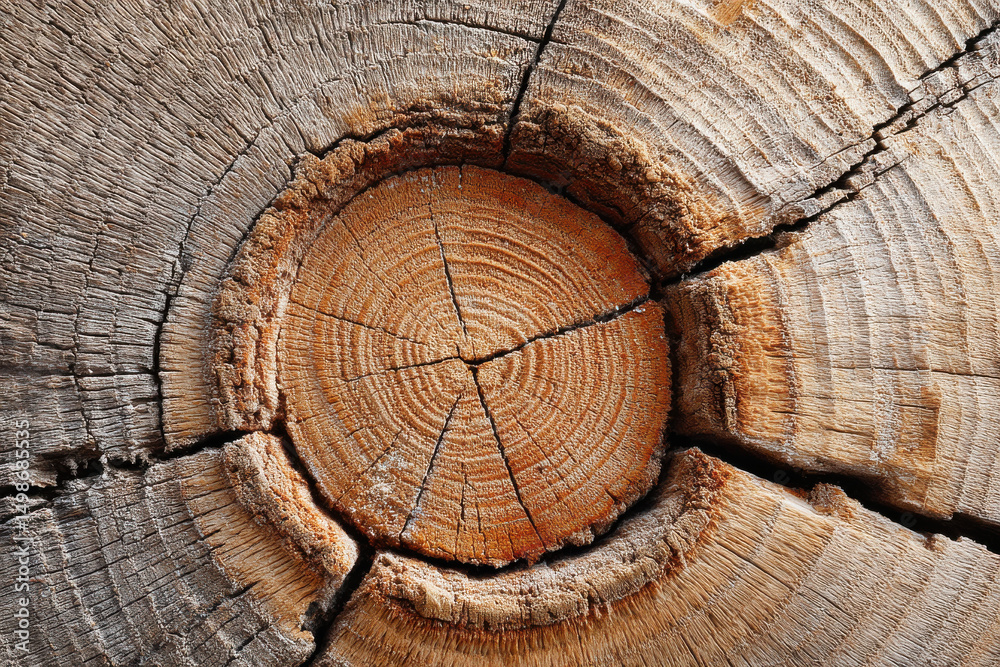 Naklejka premium Tree rings texture background