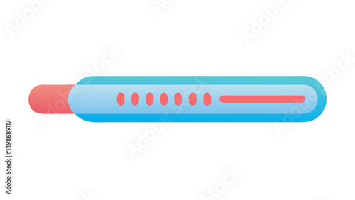 Flat Design Thermometer Vector Illustration