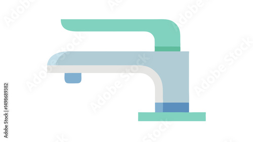 Modern Minimalist Faucet Design Illustration