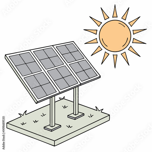 solar panels vector image