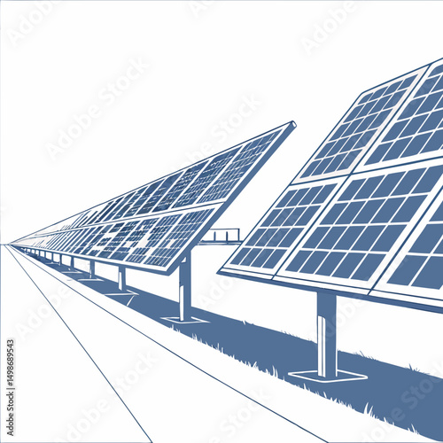 solar panels vector image