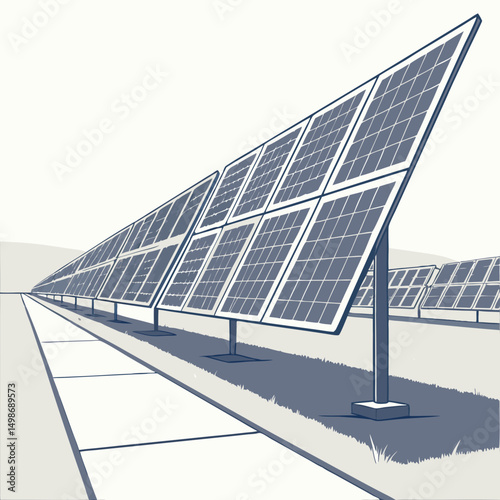 solar panels vector image